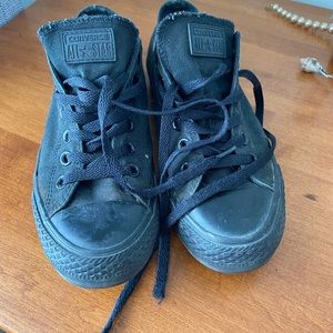 All black Converse size US 8.5. Good condition!